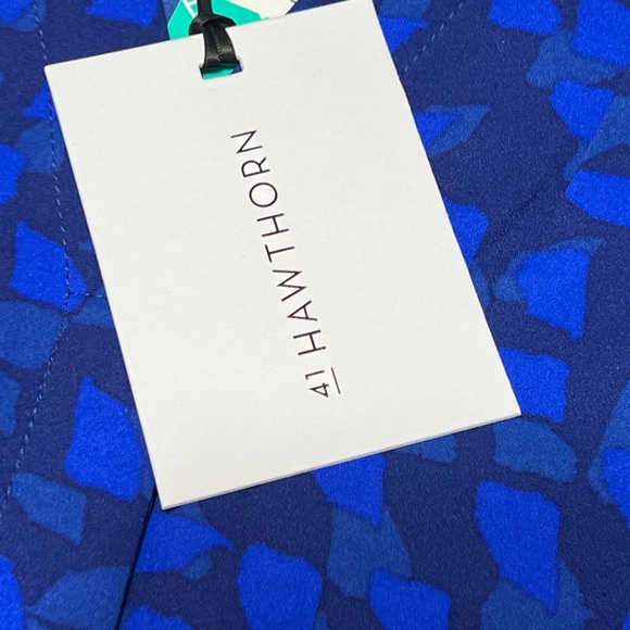 41 HAWTHORN - WOMEN'S SHEER BLUE JACQUI TOP BLOUSE - SIZE MEDIUM NWT - Picture 3 of 6